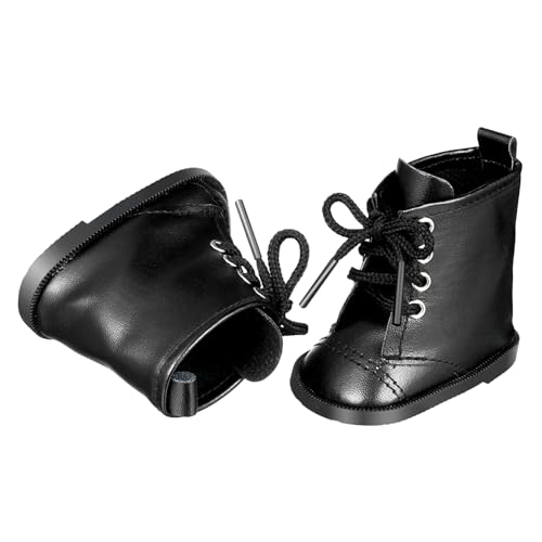 Warmhm 1 Paar Miniatur-pu-Schuhe, Stilvolle Pu-Stiefel, Zubehör Für 18-Zoll-Puppen-ankleidestiefel von Warmhm