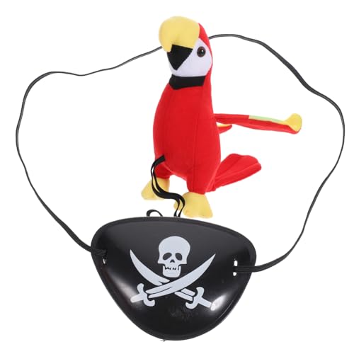 Warmhm 1 Satz Ausgestopfter Papagei Gefülltes Papageienspielzeug Künstlicher Papagei Piratenpapageienschulter Künstliche Papageienmodelle Piratenparty-Spielzeug Halloween Party Plüsch von Warmhm