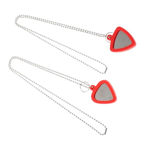 Warmhm 1 Satz Gitarren-Pick-Halskette Brillenkette olierter Griff Gitarrenpicks Halter Gitarrenplektren aus Silikon Gitarren-Pick-Teile Kompakter Gitarrenplektren-Schutz Kieselgel rot von Warmhm