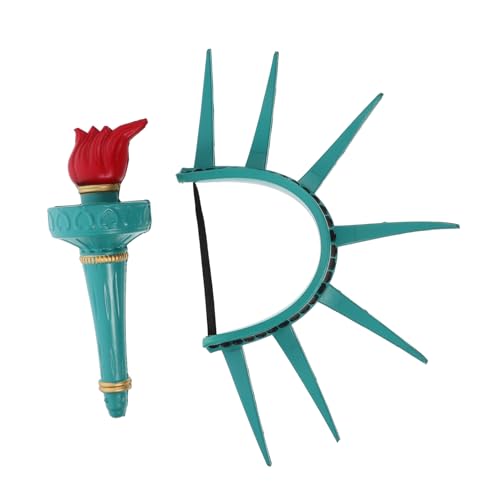 Warmhm 1 Satz Kopfband der Freiheitsstatue Lady Liberty Kopfband Freiheitsstatue Kopfband Party-Kopfbedeckung Freiheitsstatue Kostüm für Erwachsene patriotischer Trachtenhut Pu von Warmhm