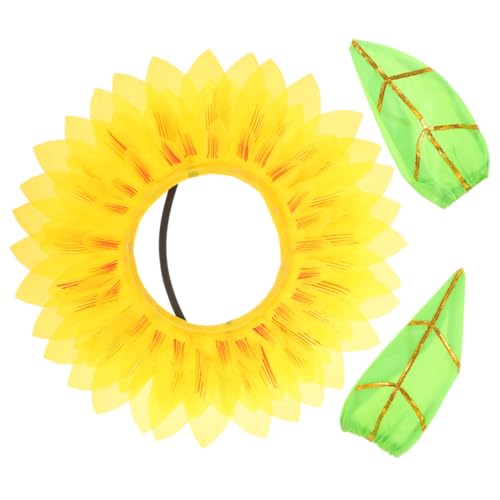 Warmhm 1 Set Kopfschmuck Dekor Kleidung Kinder Kopfbedeckung Sonnenblumenhut Lustiges Kostüm Sonnenblumen Haarschmuck Lustige Sonnenblumen Kopfbedeckung Tanzkostüme von Warmhm