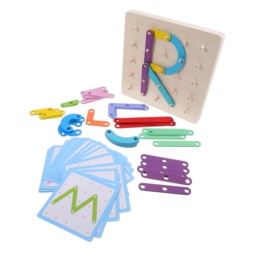 Warmhm 1 Set Montessori-Spielzeug, Alphabet-Puzzle Und Zahlenblock-Spielzeug, Spielzeug Für Feinmotorik von Warmhm