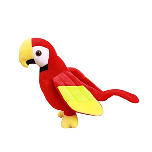 Warmhm 1 Stück Papageienspielzeug für Vogelkäfige Vogel-Actionfiguren Kinderspielzeug Hase Animal Toys Tier Kleinkindspielzeug Plüsch-Vogelspielzeug rot von Warmhm