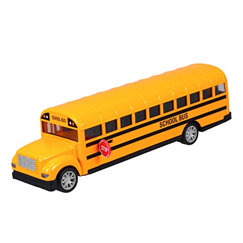 Warmhm 1 Stück Schulbus Spielzeugauto -Nase Schulbus Mini-Autos Figur Bus für spielzeuge Kinderauto Autospielzeug aus Legierung Orange von Warmhm