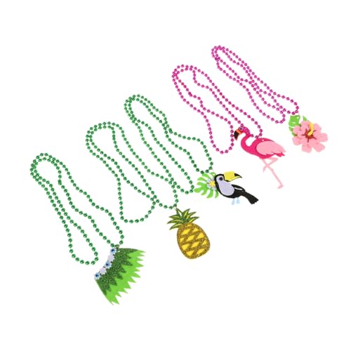 Warmhm 10 Stück Hawaiianische Party Halsketten Choker Halsketten Für Damen Ananas Dekor Perlen Halskette Für Hawaiianische Perlen Halskette Für Hawaiianische Ästhetische Halskette von Warmhm