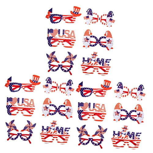 Warmhm 18 Stck. Teiliges Patriotische Partybrillen aus Witzige Independence Day Brillen für Erwachsene Glatte Oberfläche Modisches Design für Feier und Warmhm 18 Stck. Teiliges Patriotische Partybrillen aus Witzige Independence Day Brillen für Erwachsene Glatte Oberfläche Modisches Design für Feier und von Warmhm