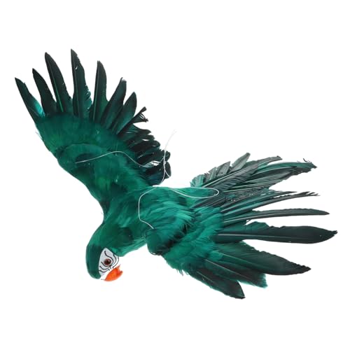 Warmhm 1Stk künstlicher Vogel Papagei Vogelfiguren Vögel Figuren künstliche Vögel gefälschter Vogel gartendekoration Garden Decor gartenaccessoires Heimdekoration Wohnkultur Feder Green von Warmhm