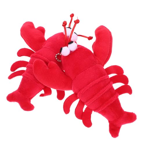 Warmhm 1Stück Kuscheliges Crayfish Plüschspielzeug Niedlicher Anhänger Für Taschen Dekoratives Stofftier Für Erwachsene Rote Spielzeuganhänger von Warmhm