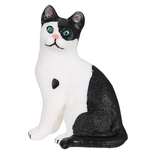 Warmhm 1Stück Realistische Kätzchen Figur Weiße Katzen Tierfigur Für Detailgetreue Tierkatzenfigur Als Dekoration von Warmhm