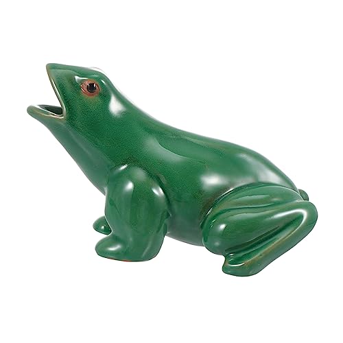 Warmhm 1stk Keramik-Frosch-Ornament Froschspielzeug Für Oktopus Mini-Frosch-Ornamente Plüsch Krähe Froschzähler Marionette Tiere Kleiner Frosch Teich Figur Die Frösche Green von Warmhm