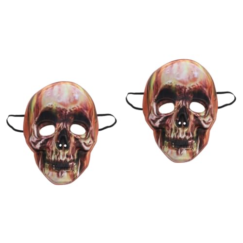 Warmhm 2 Stück Halloween Schädelmaske Halloween Maske Ornament Vollmaske Cosplay Halloween Gruselmaske Realistische Horrormaske Gruselig Für Erwachsene Totenkopfmaske von Warmhm