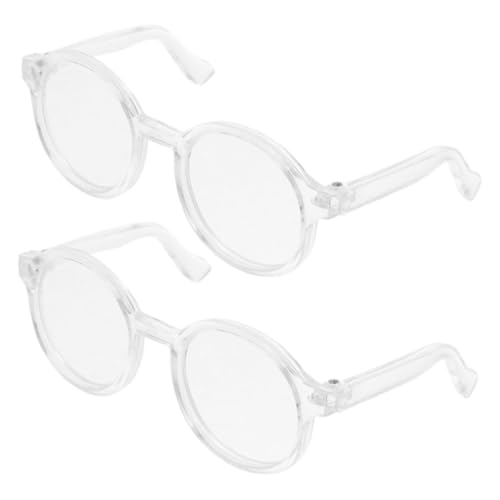 Warmhm 2 Stück Mini Brillen für Puppen Transparente Kunststoff Lesebrillen Leicht Farbbeständig Modisches Kostümzubehör für Dress Up und Cosplay Warmhm 2 Stück Mini Brillen für Puppen Transparente Kunststoff Lesebrillen Leicht Farbbeständig Modisches Kostümzubehör für Dress Up und Cosplay von Warmhm