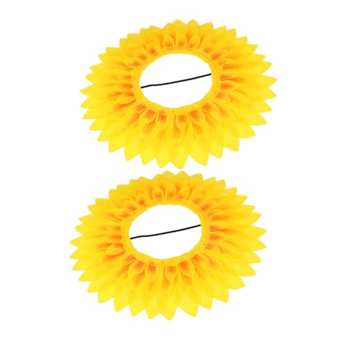 Warmhm 2 Stück Sonnenblumen Kopfbedeckungs Requisiten Sonnenblumen Kostüm Lustiges Sonnenblumen Kostüm Sonnenblumen Hut Sonnenblumen Kopfbedeckung Hut Für Blumen Halloween Kostüm von Warmhm