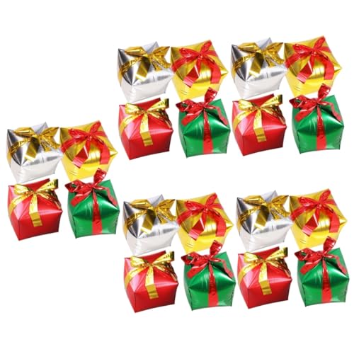 Warmhm 20 Stk Geschenkbox Aluminiumfolienballon weihnachtsdeko ballons party ballons set bunte Luftballons Weihnachtsfeierdekorationen Weihnachtsdekorationen farbige Luftballons von Warmhm