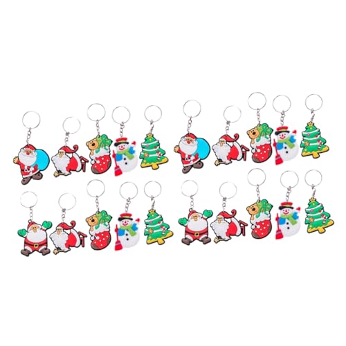 Warmhm 20 Stk Schlüsselanhänger Gefälligkeiten für Weihnachtsfeiern weihnachtsgeschenke weihnachts präsente Weihnachtssto für kleine Rucksackanhänger Taschenanhänger von Warmhm