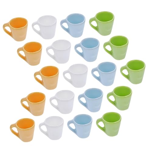 Warmhm 20 Stück Mini Tasse Mini Zubehör Becher Zubehör Miniatur Kaffeetassen Kaffeetasse Mini Hausbecher Puppenhaus Mini Tasse Miniatur Tasse Puppenbecher Kleine Tassen von Warmhm