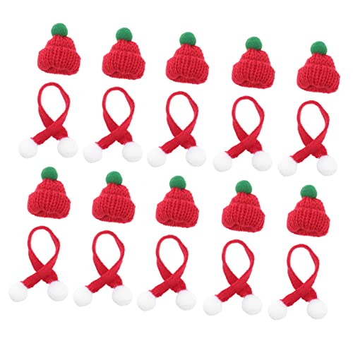 Warmhm 20 Stück Teiliges Mini Weihnachtsmütze und Schal aus Strickwolle Mützen mit Roten Bommel und Rote Schals DIY Weihnachtsdeko für Puppen Basteln und Festliche Tischdekoration Warmhm 20 Stück Teiliges Mini Weihnachtsmütze und Schal aus Strickwolle Mützen mit Roten Bommel und Rote Schals DIY Weihnachtsdeko für Puppen Basteln und Festliche Tischdekoration von Warmhm