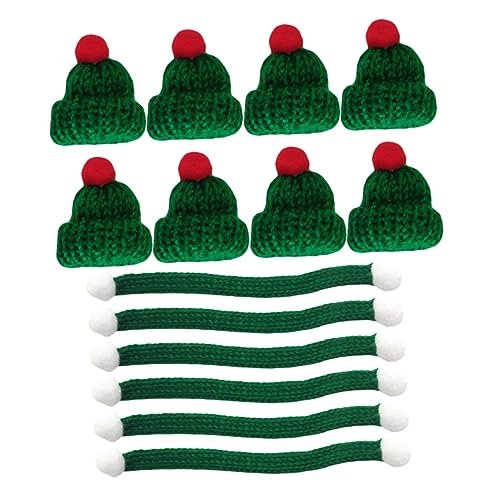 Warmhm 20 Stück Teiliges Mini Weihnachtsmützen und Strickschals DIY Mini Wollmütze und Schal Grüne Mütze mit Bommel Schal Weihnachtsdekoration für Party und Basteln Warmhm 20 Stück Teiliges Mini Weihnachtsmützen und Strickschals DIY Mini Wollmütze und Schal Grüne Mütze mit Bommel Schal Weihnachtsdekoration für Party und Basteln von Warmhm