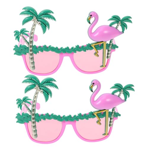 Warmhm 2er Set Flamingo Sonnenbrille – Trendige Partybrille Für Herren Und Damen - Ideal Für Luau Partys - Hawaiianische Kostüme Und Unvergessliche Sommerabenteuer von Warmhm