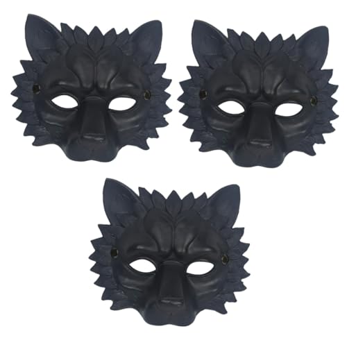 Warmhm 3 Stk Löwenmaske Kostüm Tier-Cosplay-Maske Karnevalsmaske tierische Halbmaske Halloween-Halbmasken halloween mitgebsel halloween oblaten yeuty masken halloween maske herren outfit von Warmhm