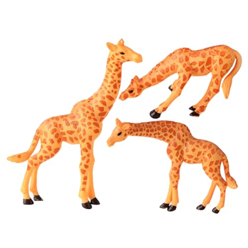 Warmhm 3 Stück Giraffen Ornamente Für Den Schreibtisch Giraffenfigur Miniaturtiere Minifiguren Hübsches Miniaturtier Desktop Miniaturtier Bezauberndes Miniaturtier Gartenzubehör von Warmhm