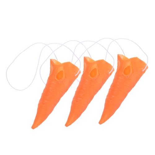 Warmhm 3 Stück Karotten-Nasenstütze menschlich Schneemann-Requisite Nasenringe Reifen halloween mitgebsel wampir halloween austauschbare Karottennase schneemann DIY zubehör Vinyl Orange von Warmhm