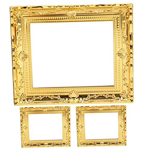 Warmhm 3 Stück Entzückende Miniatur 12 Puppenhauszubehör Verschleißfeste Mini-hausdekoration Miniaturmöbel Aus Kunststoff Goldener Bilderrahmen Für Jungen Und Mädchen Warmhm 3 Stück Entzückende Miniatur 12 Puppenhauszubehör Verschleißfeste Mini-hausdekoration Miniaturmöbel Aus Kunststoff Goldener Bilderrahmen Für Jungen Und Mädchen von Warmhm