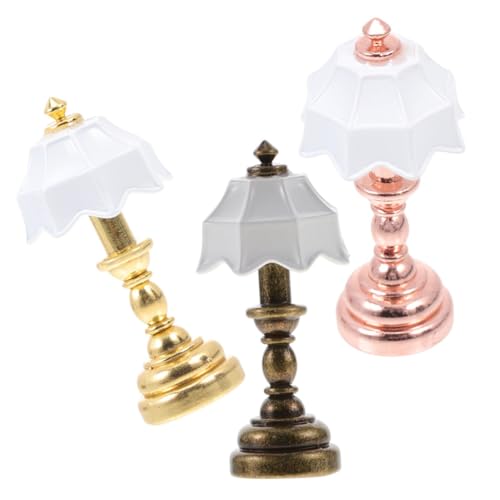 Warmhm 3 Stück Teiliges Miniatur Tischlampe Retro Mini Lichtmodell mit Stabilem Sockel Dekorative Puppenhaus Tischleuchte für Kinderzimmer und Miniaturszene Warmhm 3 Stück Teiliges Miniatur Tischlampe Retro Mini Lichtmodell mit Stabilem Sockel Dekorative Puppenhaus Tischleuchte für Kinderzimmer und Miniaturszene von Warmhm