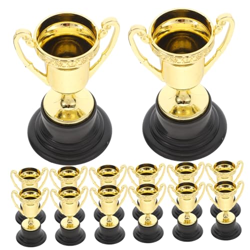 Warmhm 30 Stück Trophäe Miniatur Kleine Kuscheltiere Mini-kuscheltiere Coole Gadgets Kleiner Preispokal Partydekorationen Mit Quallen Pokale Plastik Golden Wiederverwendbar von Warmhm