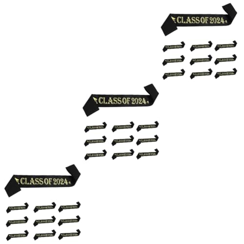 Warmhm 36 Stück Abschlusszeremonie Gürtel Absolventen Partyzubehör Abschluss Etikette Gürtel Absolventen Party Requisiten Abschluss Schultergurt Junggesellen Schärpe Schärpen Für von Warmhm