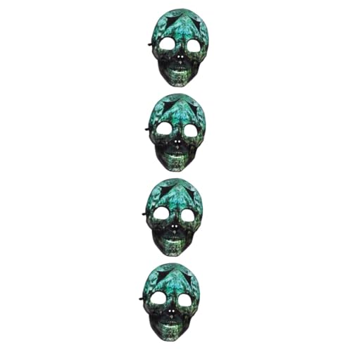 Warmhm 4 Stück Halloween-Maske de muertos-Maske tag der toten maske Vollmaske Schädelmaske grusel maske gruselige maske Horrormaske Halloweenkostüm neuartige Maske Party-Cosplay-Maske Eva von Warmhm