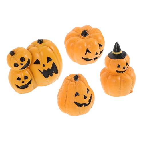 Warmhm Mini-Halloween-Ornamente für Zuhause 4 Stück Puppenornamente Aus Kunstharz Kreatives Kunstharzhandwerk Halloween-miniaturfiguren Halloween-Ornamente für Zuhause von Warmhm