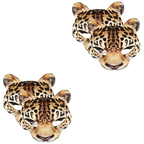 Warmhm 4 Stück Leopardenmaske Neuartige Halloween Maske Leoparden Cosplay Maske Maskerade Maske Dekorative Gesichtsmaske Requisiten Maske Für Festival Urlaub Maske von Warmhm