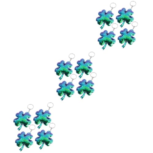 Warmhm 4 Stücke Kreative Vierblättrige Kleeblatt Schlüsselanhänger Mit Pailletten – Stilvolle Hängeornamente Für Freunde Und Familie - Perfekt Für St Patrick's Day Und Als von Warmhm
