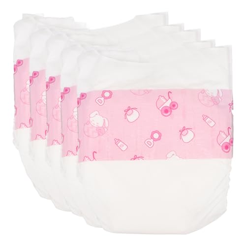 Warmhm 5 Stück Puppenwindeln Für Babypuppen Realistisches Babypuppenzubehör 30 cm Puppenwindeln Nachfüllung Wiederverwendbare Windeln Puppenzubehör Für Neugeborene Babypuppen von Warmhm