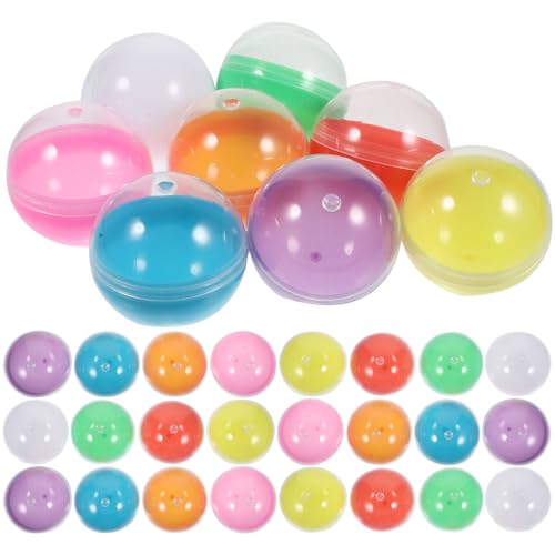 Warmhm 50 Stück -Spielzeug Ostereierbällchen hohle Lotteriekugeln Überraschung leerer Ball Bier-Pong-Bälle Kapsel Gacha-Ball Dekorationen Kugel ziehen Kind pp von Warmhm