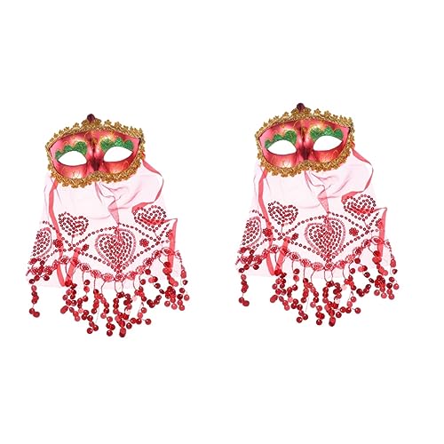 Warmhm 6 Stk Partyschleier Halloweenkostüm Schmuck für Kostüme für Mädchen faschingsmasken masken fasching Cosplay-Maske Maskerade-Schleier Staatsangehörigkeit bilden Fräulein von Warmhm