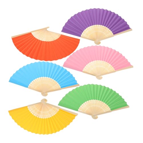 Warmhm 6 Stück Bunte Papierfaltfächer für Leicht Handlich DIY Kunsthandwerk Vorschule Geburtstagsfeier Bastelmaterial Warmhm 6 Stück Bunte Papierfaltfächer für Leicht Handlich DIY Kunsthandwerk Vorschule Geburtstagsfeier Bastelmaterial von Warmhm