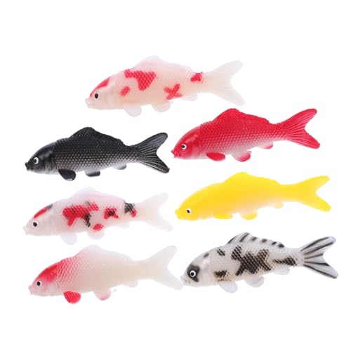 Warmhm 7 Stück Teiliges Koi Fisch Figuren Realistische Schwimmende Goldfisch Deko für Aquarium und Gartenteich Farbige Kunststoff Modelle ohne Pflegeaufwand als Fotorequisite und Warmhm 7 Stück Teiliges Koi Fisch Figuren Realistische Schwimmende Goldfisch Deko für Aquarium und Gartenteich Farbige Kunststoff Modelle ohne Pflegeaufwand als Fotorequisite und von Warmhm