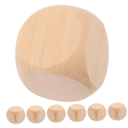 Warmhm 8 Stück Leere Leeres Brettspiel Farkle Dados Euchre- Beige Holz von Warmhm