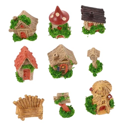 Warmhm 9 Stück Teiliges Miniatur-dorfset aus Robustem Harz mit Einzigartigen Miniaturhäusern Miniaturstühlen Briefkasten für DIY-mikrolandschaften Bücherregal Schreibtischdekoration Warmhm 9 Stück Teiliges Miniatur-dorfset aus Robustem Harz mit Einzigartigen Miniaturhäusern Miniaturstühlen Briefkasten für DIY-mikrolandschaften Bücherregal Schreibtischdekoration von Warmhm