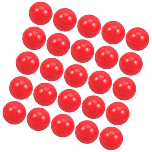 Warmhm Bälle 3 cm 25 Stück Tischtennisbälle Kunststoff Hohle Bingo-Bälle Tombola-Bälle Pong-Bälle Aktivitätskugel Ball-Requisiten Für Elektronische Bingo-Maschine Rot von Warmhm