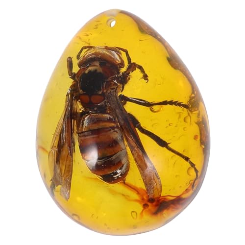 Warmhm Bernstein Anhänger Biene Insekt Schmuck Charm Kette Kleiner Leichter Tropfenförmiger Natürlicher Bernsteinschmuck Geschenk Damen Accessoire Warmhm Bernstein Anhänger Biene Insekt Schmuck Charm Kette Kleiner Leichter Tropfenförmiger Natürlicher Bernsteinschmuck Geschenk Damen Accessoire von Warmhm