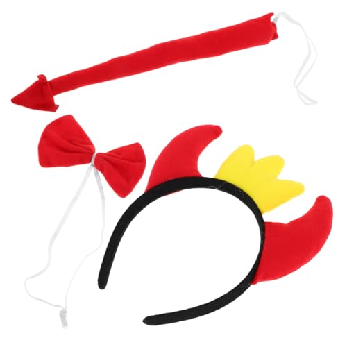 Warmhm Dämonen horn Stirnband Kostümzubehör Set mit Schleife und Leichtes Langlebiges Halloween Karneval Accessoire für Maskerade und Themenpartys Warmhm Dämonen horn Stirnband Kostümzubehör Set mit Schleife und Leichtes Langlebiges Halloween Karneval Accessoire für Maskerade und Themenpartys von Warmhm