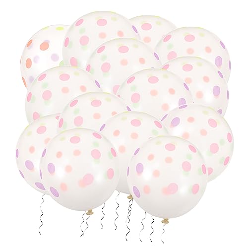 Warmhm Fluoreszierende Latexballons Mit Leuchtenden Punkten Glow The Dark Partyballons Für Geburtstag Und Dekoration Transparent Mit Großen Runden Punkten von Warmhm