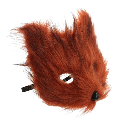 Warmhm Fuchs Maske Maskierte Maske Venetianische Maske Maskenball Lustige Maske Maskendekoration Maskerademaske für Partys Tiergesichtsmaske Halloween-Cartoon-Maske Fuchsmaske Haar Brown von Warmhm