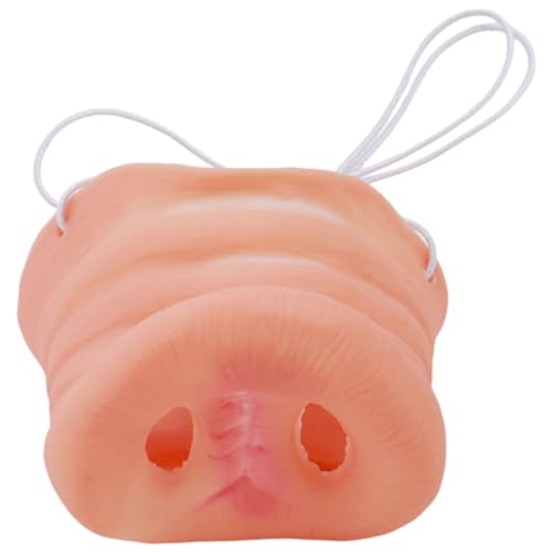 Warmhm Halloween-Schweinenase Maskerade Maske Männer dekorative Schweinestütze Hase lustiges tier Kuh halloween masken halloweenmaske kleine Schweinenase Schweine-Cosplay-Zubehör Emulsion von Warmhm