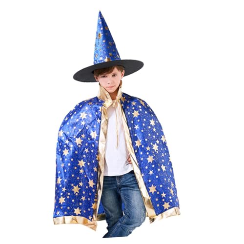 Warmhm Halloween Umhang Fünf Sterne Cosplay Cloak Für Kreative Kapuze Ideales Kostüm Für Halloween Karneval Und Mottopartys Hut von Warmhm