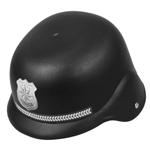 Warmhm Helm Lustiger Hut Clownhut Ritterkostüm Für Polizeihut Kinderhalloween-kostüme Mädchen Polizeizubehör Polizeikostüm Für Kochmütze Für Polizistenmützen Black Pp von Warmhm