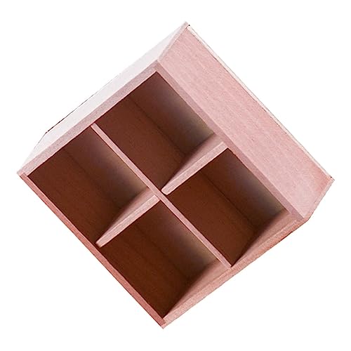 Warmhm Holz Mini Holzlagerschrank Mit Fächern Perfektes Möbelstück Für Miniatur Puppenhaus Zubehör Und Kreative Spielwelten von Warmhm